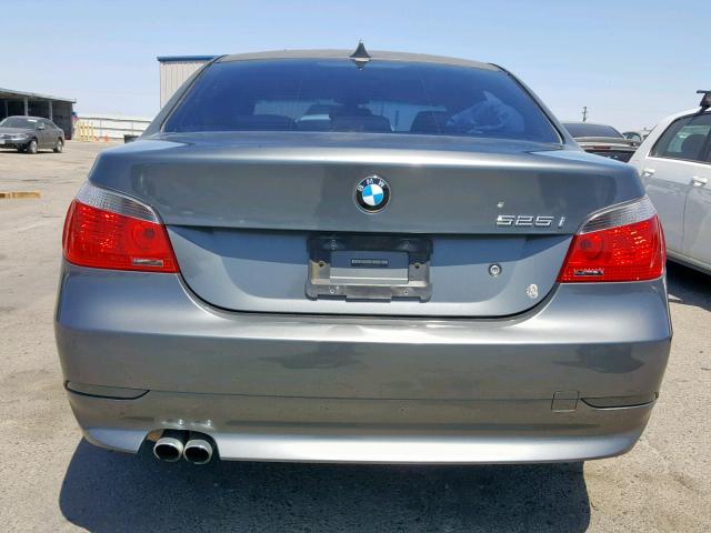 WBANE53517CW67452 - 2007 BMW 525 I CHARCOAL photo 9