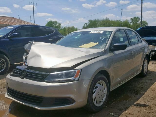 3VW1K7AJ7EM215763 - 2014 VOLKSWAGEN JETTA BASE TAN photo 2