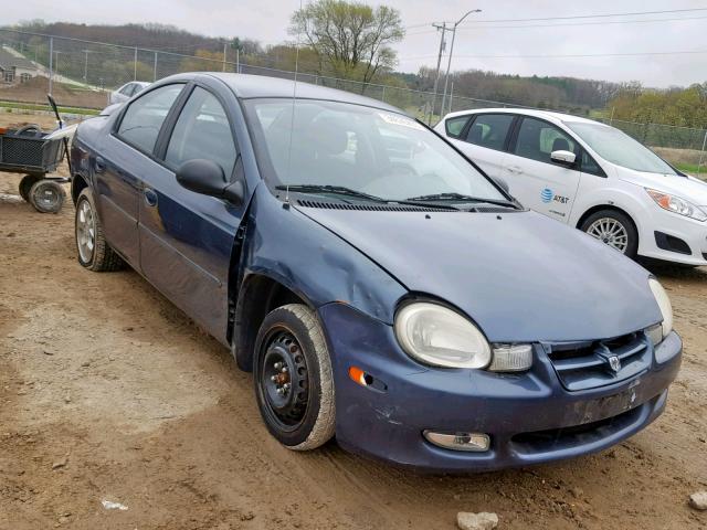 1B3ES56C82D632899 - 2002 DODGE NEON ES BLUE photo 1