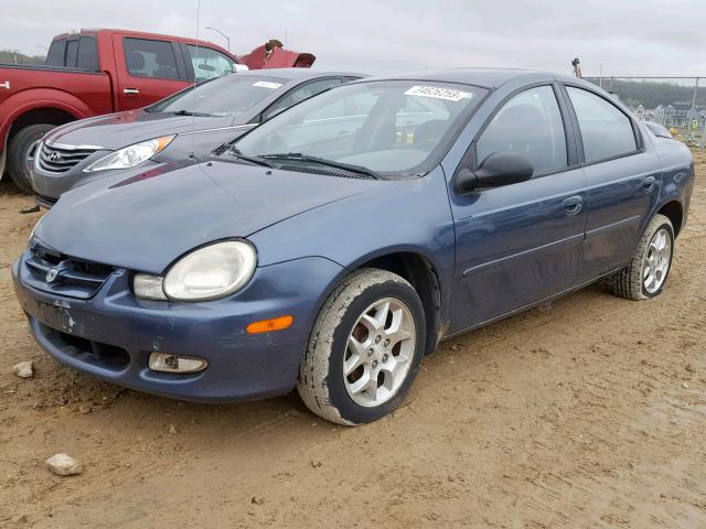 1B3ES56C82D632899 - 2002 DODGE NEON ES BLUE photo 2