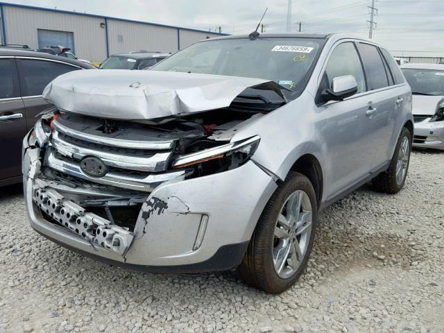 2FMDK4KC2BBB59285 - 2011 FORD EDGE LIMIT SILVER photo 2