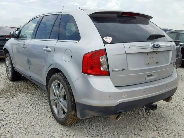 2FMDK4KC2BBB59285 - 2011 FORD EDGE LIMIT SILVER photo 3