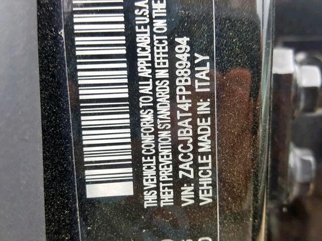 ZACCJBAT4FPB89494 - 2015 JEEP RENEGADE S 黑色 照片 10