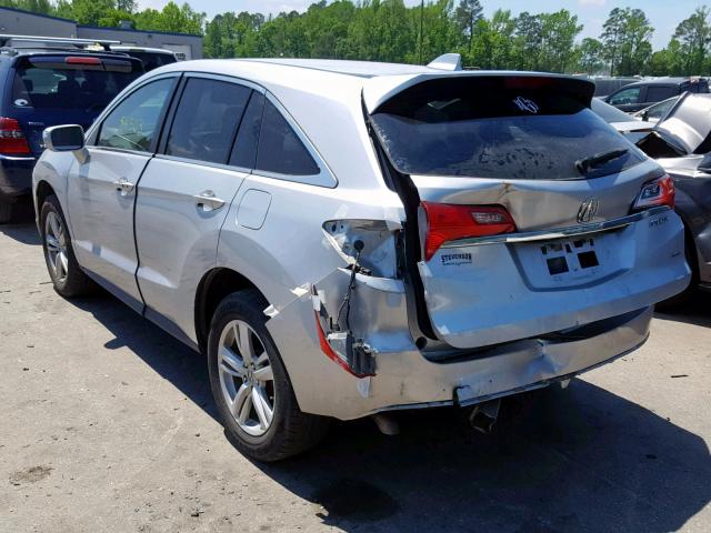 5J8TB4H39EL014998 - 2014 ACURA RDX SILVER photo 3