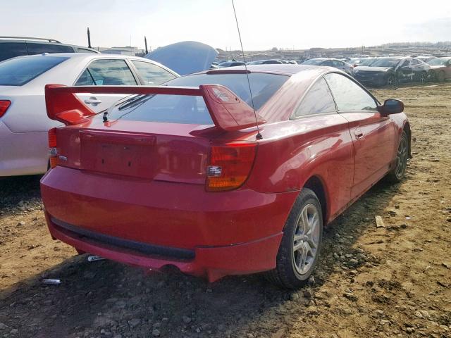 JTDDR32T220129943 - 2002 TOYOTA CELICA GT RED photo 4