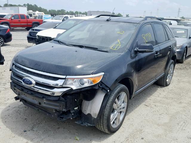 2FMDK3JC7EBA50160 - 2014 FORD EDGE SEL BLACK photo 2