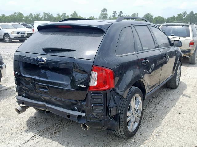 2FMDK3JC7EBA50160 - 2014 FORD EDGE SEL BLACK photo 4