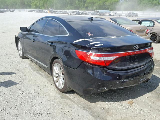 KMHFH4JG6CA141056 - 2012 HYUNDAI AZERA GLS BLACK photo 3