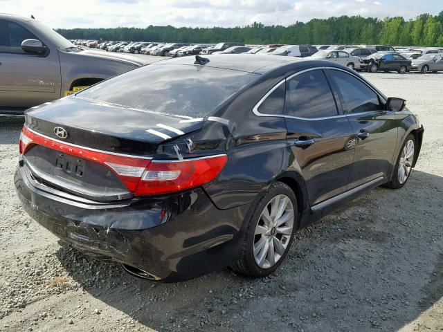 KMHFH4JG6CA141056 - 2012 HYUNDAI AZERA GLS BLACK photo 4