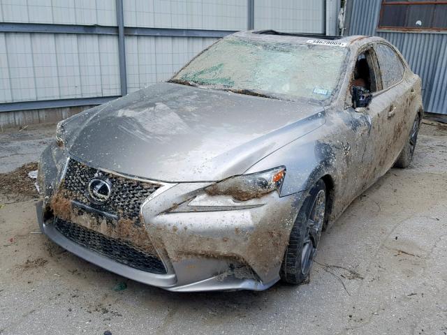 JTHBE1D28F5016727 - 2015 LEXUS IS 350 SILVER photo 2