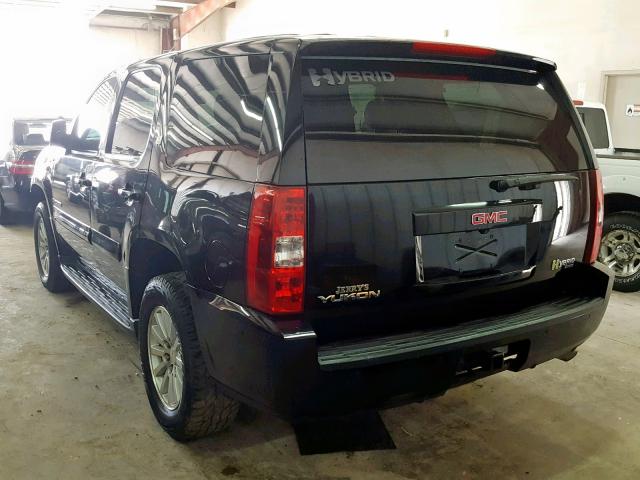 1GKFC13528R244226 - 2008 GMC YUKON HYBR BLACK photo 3