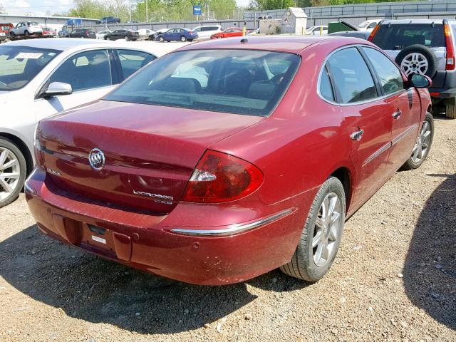 2G4WE567851180493 - 2005 BUICK LACROSSE C RED photo 4