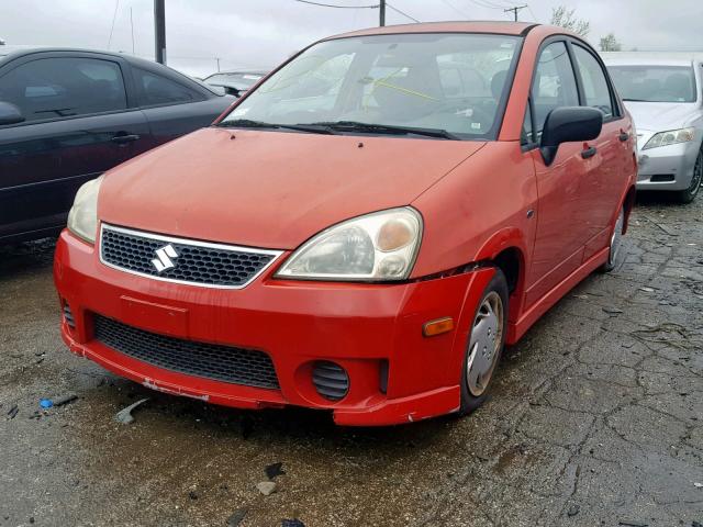 JS2RA62S265302316 - 2006 SUZUKI AERIO RED photo 2