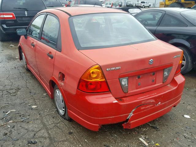 JS2RA62S265302316 - 2006 SUZUKI AERIO RED photo 3