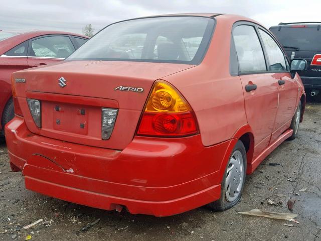 JS2RA62S265302316 - 2006 SUZUKI AERIO RED photo 4