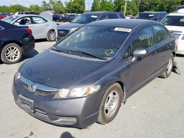 19XFA16689E015486 - 2009 HONDA CIVIC LX-S ნაცრისფერი ფოტო 2