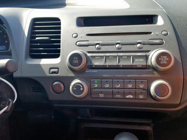 19XFA16689E015486 - 2009 HONDA CIVIC LX-S ნაცრისფერი ფოტო 9