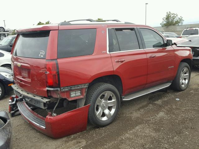 1GNSCCKC3FR126745 - 2015 CHEVROLET TAHOE C150 RED photo 4