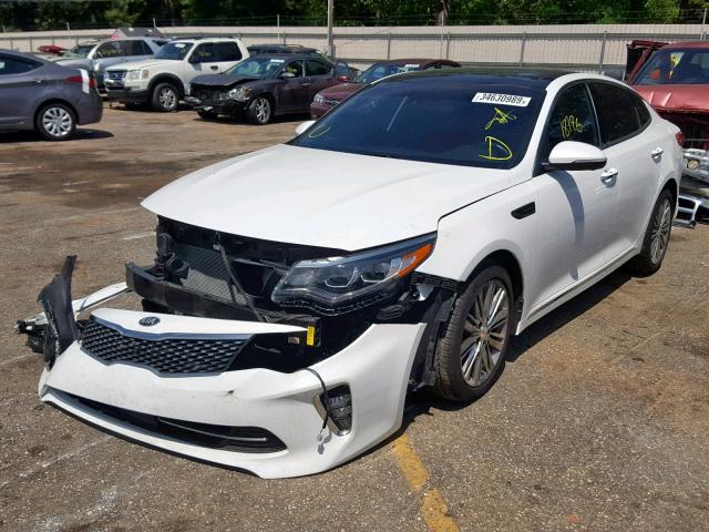 5XXGV4L23JG249199 - 2018 KIA OPTIMA SXL WHITE photo 2