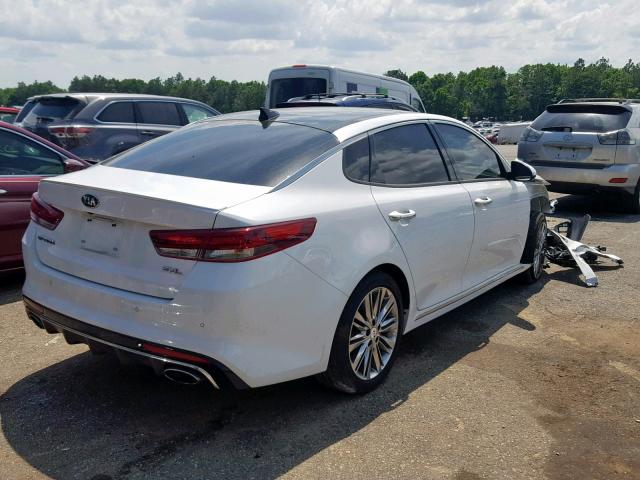 5XXGV4L23JG249199 - 2018 KIA OPTIMA SXL WHITE photo 4