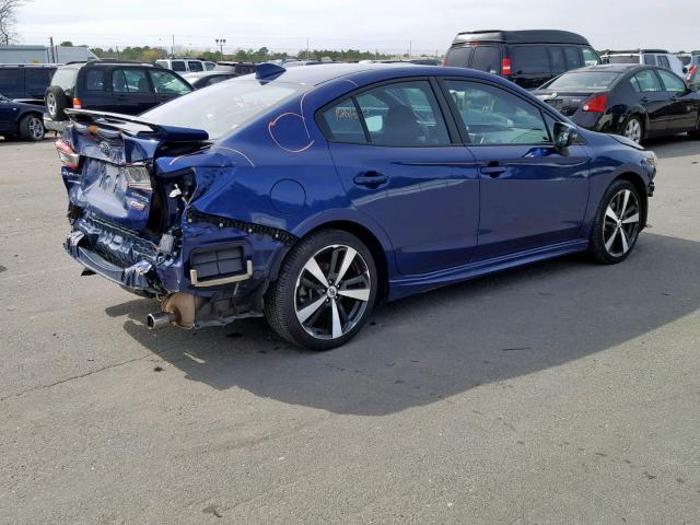 4S3GKAM60J3613488 - 2018 SUBARU IMPREZA SP BLUE photo 4