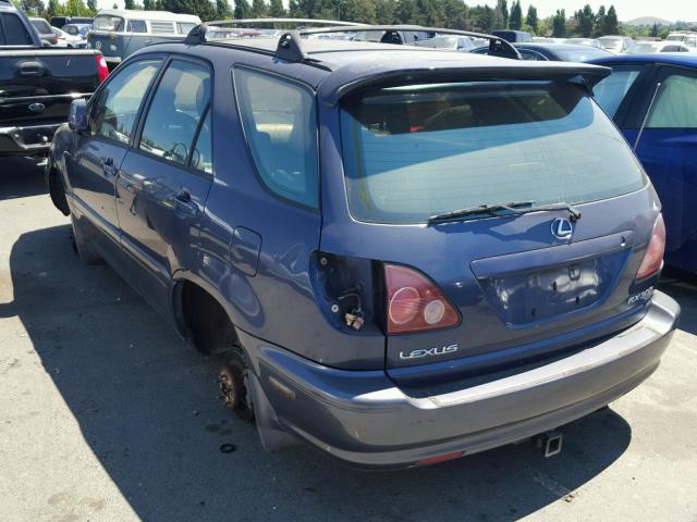 JT6HF10UXX0081911 - 1999 LEXUS RX 300 BLUE photo 3