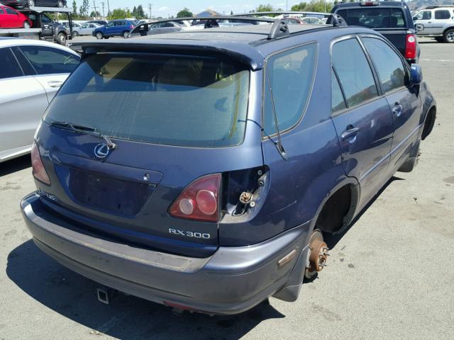 JT6HF10UXX0081911 - 1999 LEXUS RX 300 BLUE photo 4