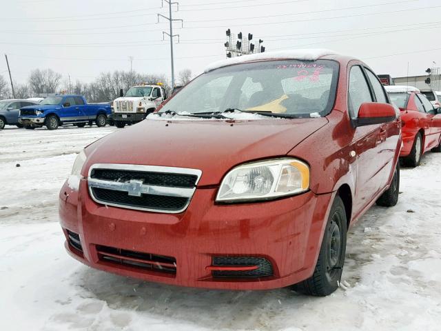 KL1TD56667B076225 - 2007 CHEVROLET AVEO BASE Qırmızı foto 2