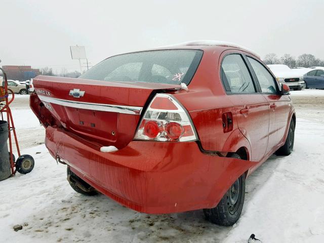 KL1TD56667B076225 - 2007 CHEVROLET AVEO BASE Qırmızı foto 4