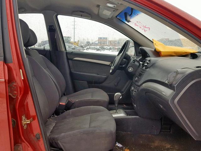KL1TD56667B076225 - 2007 CHEVROLET AVEO BASE Qırmızı foto 5