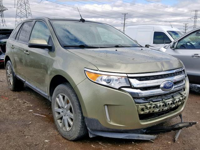 2FMDK3JC3DBA89925 - 2013 FORD EDGE SEL GREEN photo 1