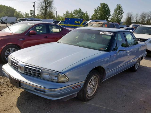 1G3CX53L4N4325519 - 1992 OLDSMOBILE 98 REGENCY BLUE photo 2