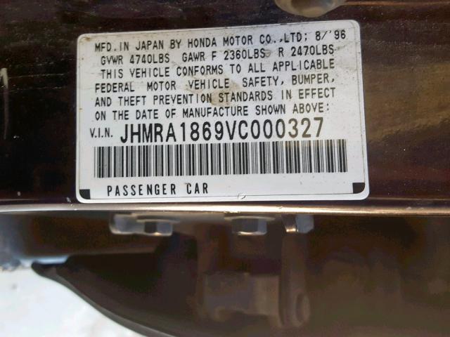 JHMRA1869VC000327 - 1997 HONDA ODYSSEY BA PURPLE photo 10