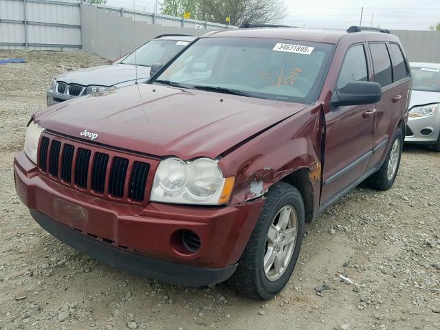 1J8GR48KX7C565147 - 2007 JEEP GRAND CHER MAROON photo 2