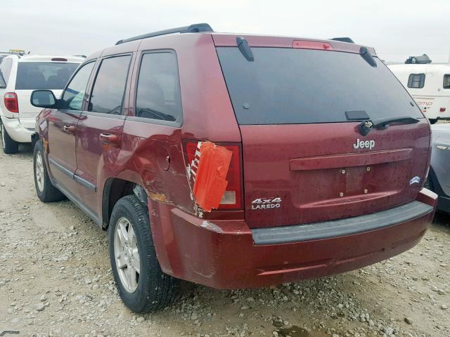 1J8GR48KX7C565147 - 2007 JEEP GRAND CHER MAROON photo 3