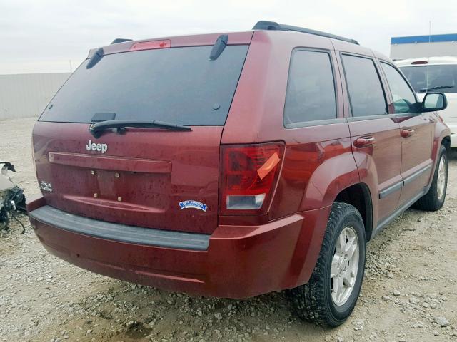 1J8GR48KX7C565147 - 2007 JEEP GRAND CHER MAROON photo 4