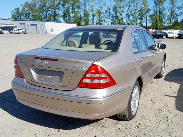 WDBRF84JX3F379600 - 2003 MERCEDES-BENZ C 320 4MAT TAN photo 4