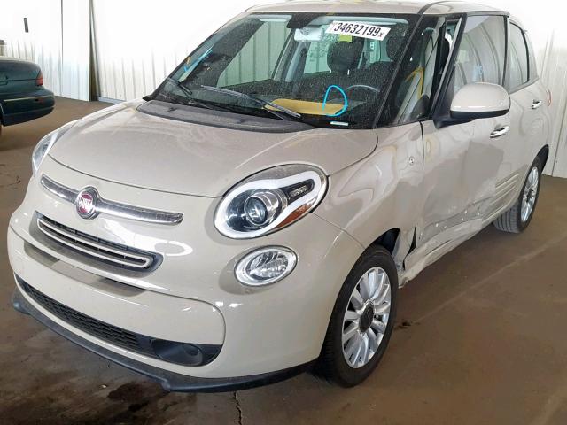 ZFBCFABH6FZ033192 - 2015 FIAT 500L EASY BEIGE photo 2