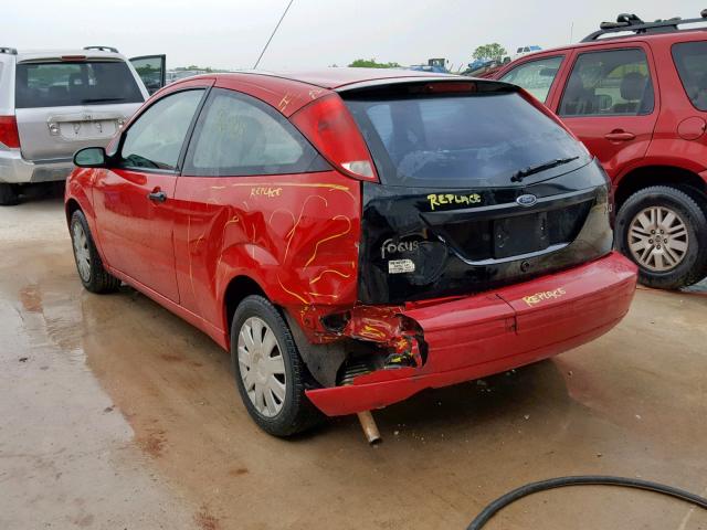 1FAFP31N96W157314 - 2006 FORD FOCUS ZX3 RED photo 3