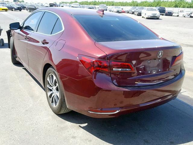 19UUB1F30FA028632 - 2015 ACURA TLX BURGUNDY photo 3