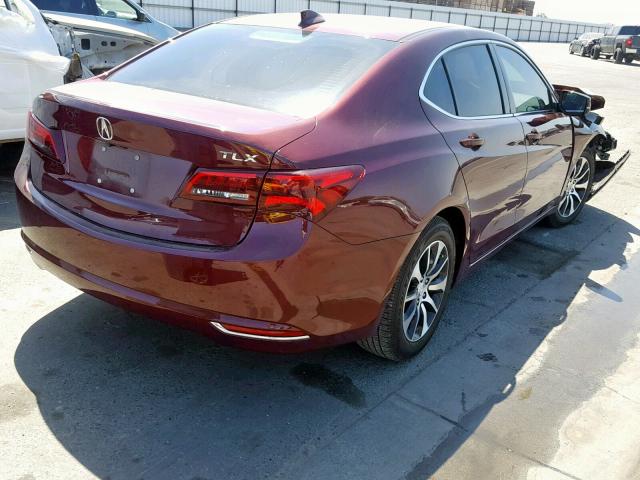 19UUB1F30FA028632 - 2015 ACURA TLX BURGUNDY photo 4