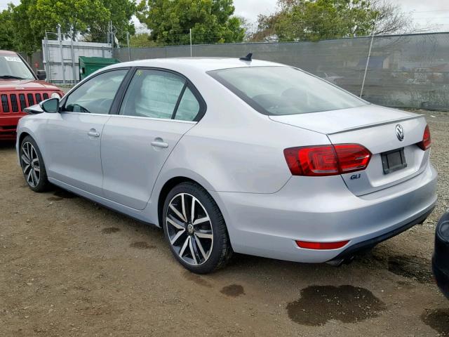 3VW4T7AJ2DM287432 - 2013 VOLKSWAGEN JETTA GLI SILVER photo 3