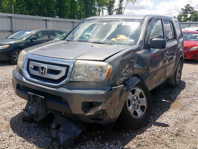 5FNYF38279B008247 - 2009 HONDA PILOT LX GRAY photo 2