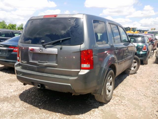 5FNYF38279B008247 - 2009 HONDA PILOT LX GRAY photo 4