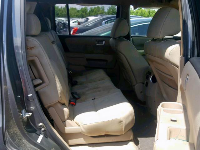 5FNYF38279B008247 - 2009 HONDA PILOT LX GRAY photo 6