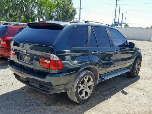 WBAFB33581LH17100 - 2001 BMW X5 4.4I GREEN photo 4