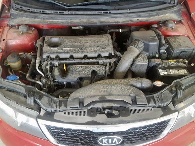 KNAFW5A39B5356206 - 2011 KIA FORTE SX RED photo 7