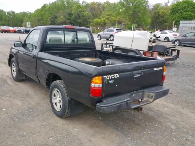 5TENL42NX2Z094713 - 2002 TOYOTA TACOMA BLACK photo 3