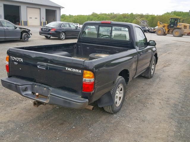 5TENL42NX2Z094713 - 2002 TOYOTA TACOMA BLACK photo 4