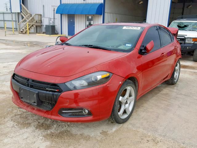 1C3CDFBB7ED901700 - 2014 DODGE DART SXT RED photo 2